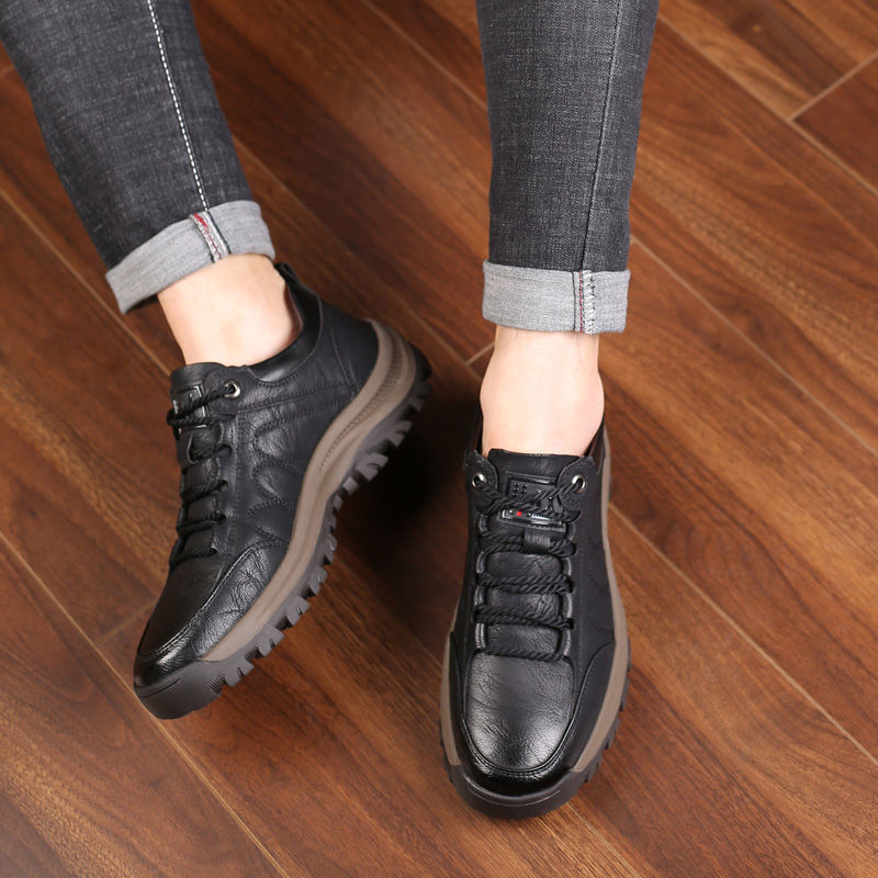 【39-48】 2025 otoño e invierno nuevos zapatos de cuero casuales de moda para hombres 🔥Oferta por tiempo limitado🔥