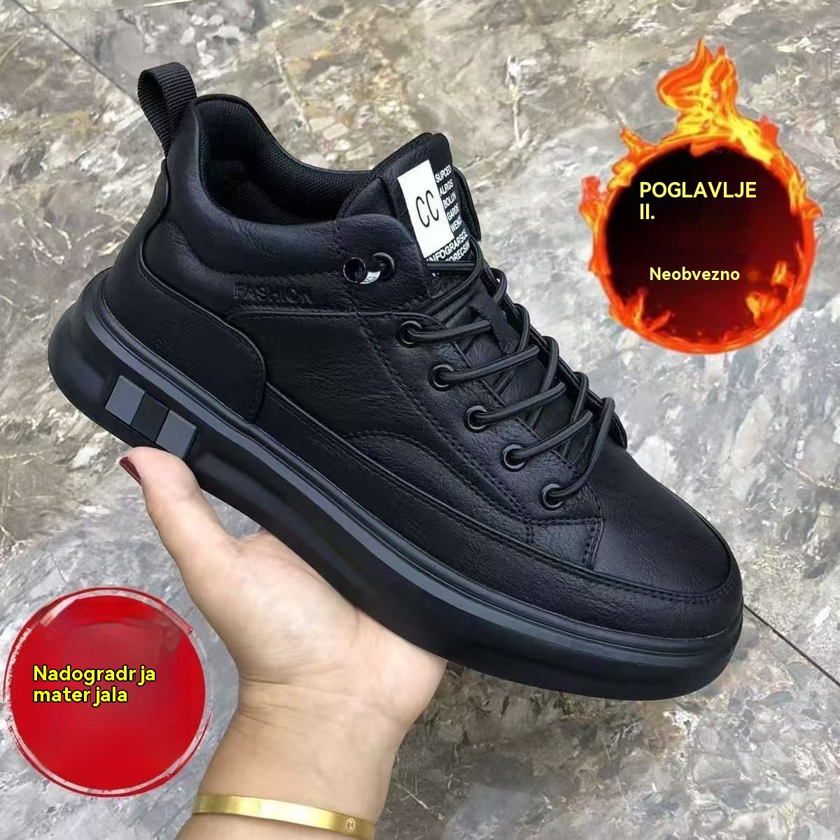 😎👍【39-44】Nuevos zapatos casuales de algodón y terciopelo impermeables para hombre para otoño e invierno 2025.