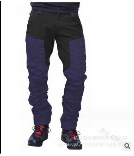 【S-5XL】Нови мъжки непромокаеми, ветроустойчиви и кадифени ежедневни панталони за открито с блокирани цветове