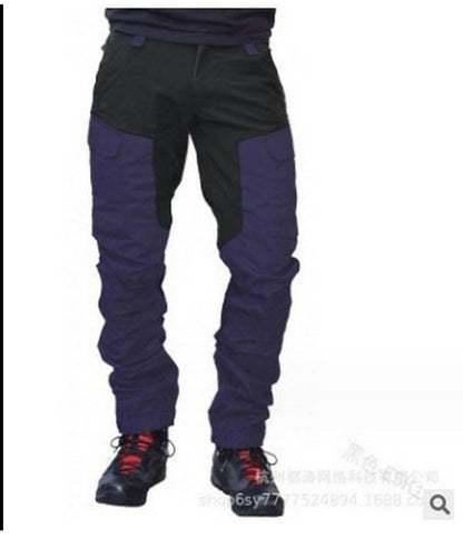 【S-5XL】Нови мъжки непромокаеми, ветроустойчиви и кадифени ежедневни панталони за открито с блокирани цветове