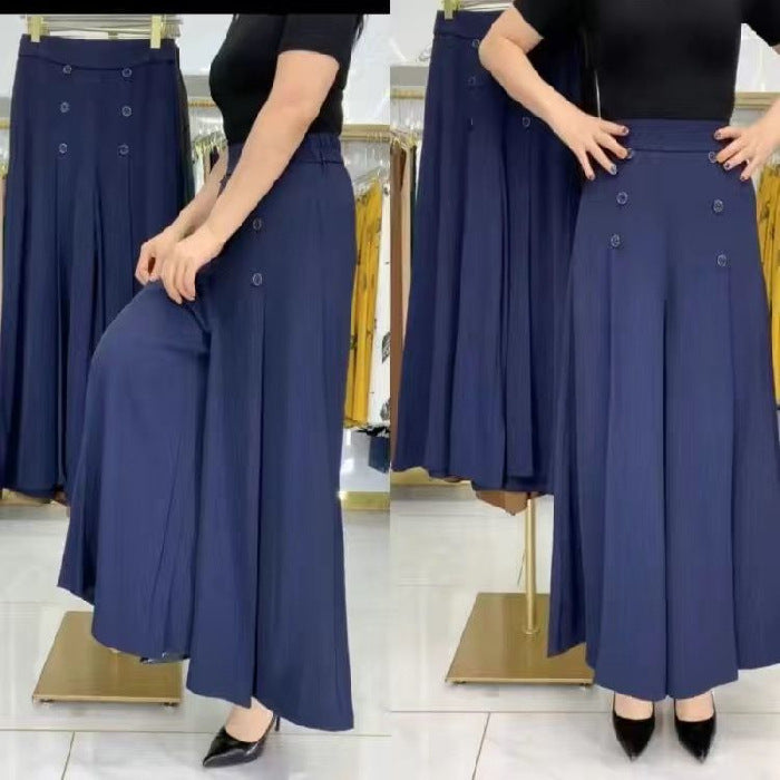 💖【M-5XL】Fustă elegantă pentru femei, cu talie înaltă și croi larg【Cumpără una, primești una gratis】 