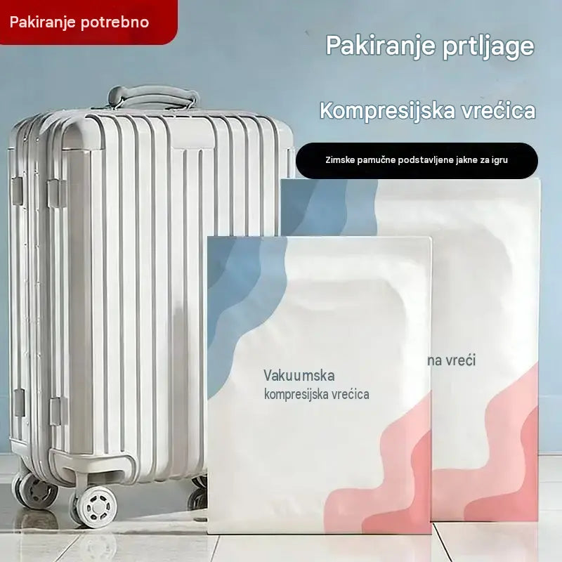 🧳 5 artikala za samo 26 € 💨 Velike vakuumske vrećice za pohranu koje se mogu stisnuti: Nije potrebna zračna pumpa, nepropusne su, idealne za uštedu prostora u koferu i kod kuće ✈️