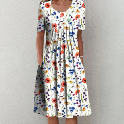 🌈👗【S-3XL】 Nova modna ženska haljina s cvjetnim motivima 3916542