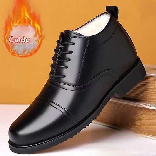 【30% ZNIŻKI】【39-44】Męskie zimowe skórzane buty z grubą i ciepłą podeszwą-3801066