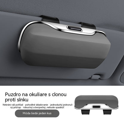 🕶️🚗Puzdro na okuliare do auta s slnečnou clonou ｜ Vhodné pre všetky vozidlá