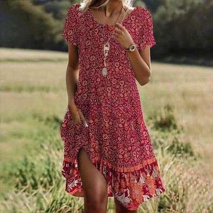 💖🔥Rasprodaja za kraj sezone【S-3XL】👗2025 nova haljina s okruglim izrezom 3895431