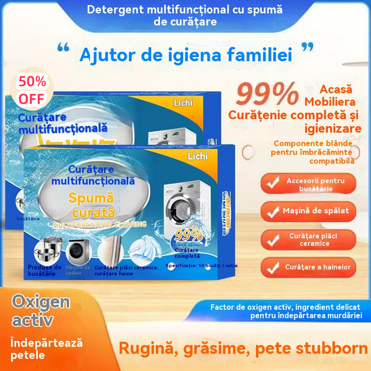 🎁【Kupte 2 a získejte 1 zdarma】【Letní slevy】Multifunkční šumivé čisticí tablety pro domácnost, účinné odstraňování skvrn