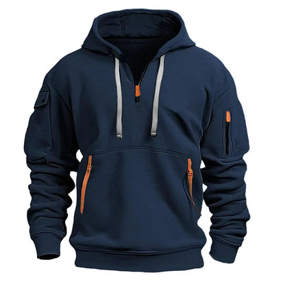 🔥🐏【S-5XL】Nová kolekce na podzim a zimu, kvalitní pánská mikina s kapucí, na zip, podšitá, dlouhý rukáv 3907829 