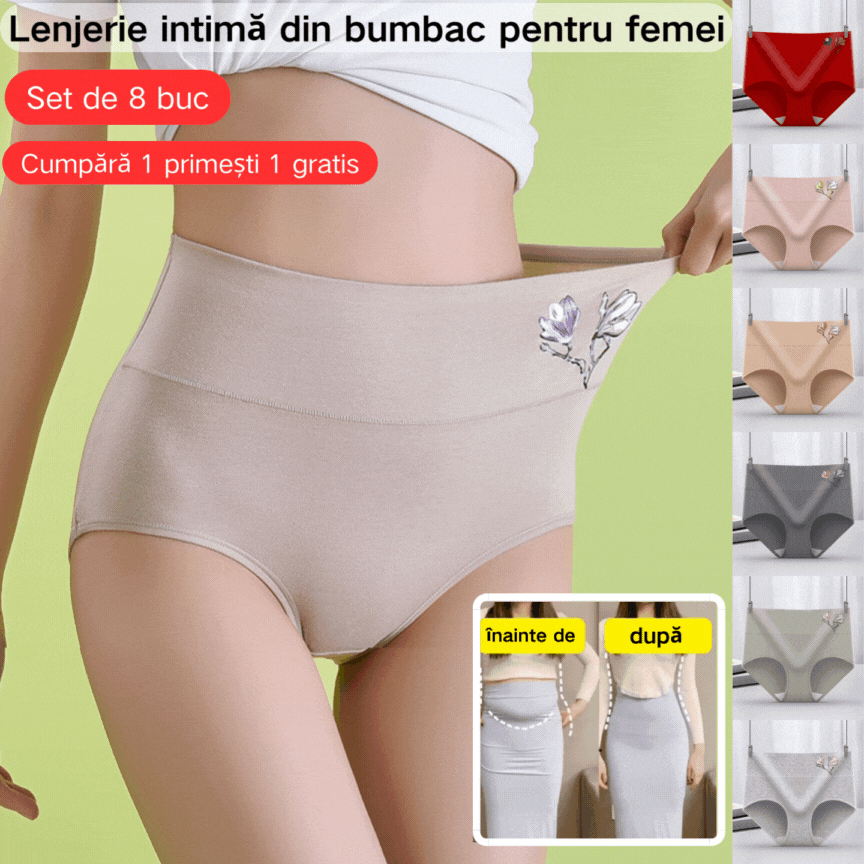🔥Ultimele 2 zile reducere 40%🌟(8 buc)【40-85 kg】Chiloți antibacterieni din bumbac fără cusături🔥 3890393 