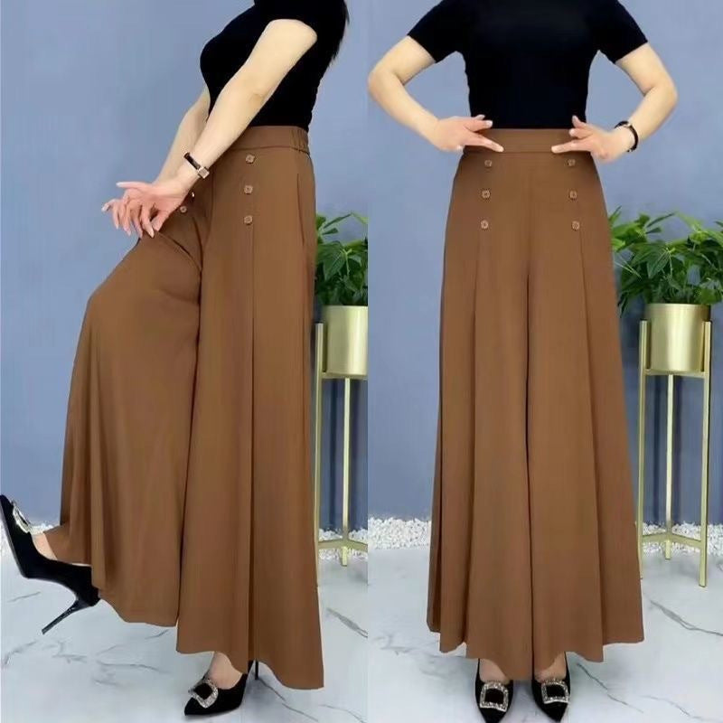 💖【M-5XL】Fustă elegantă pentru femei, cu talie înaltă și croi larg【Cumpără una, primești una gratis】 