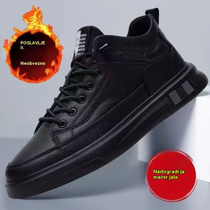 😎👍【39-44】Nuevos zapatos casuales de algodón y terciopelo impermeables para hombre para otoño e invierno 2025.