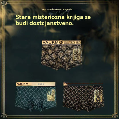 💥【1 set od 3 komada】Luksuzno magnetsko donje rublje za muškarce, izrađeno od ledenjačke svile, 10A antibakterijsko + masažne granule