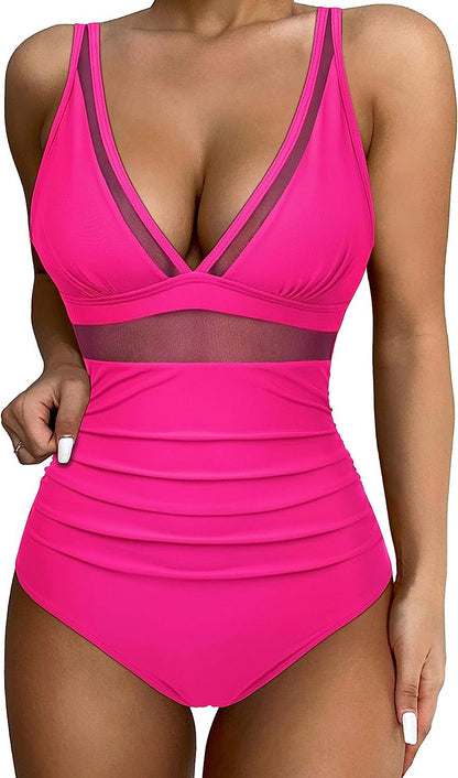 ❤️👙❤️【S-2XL】Novi jednobojni ženski jednodijelni bikini kupaći kostim za ljeto 2025., prozračan, udoban i brzosušeći
