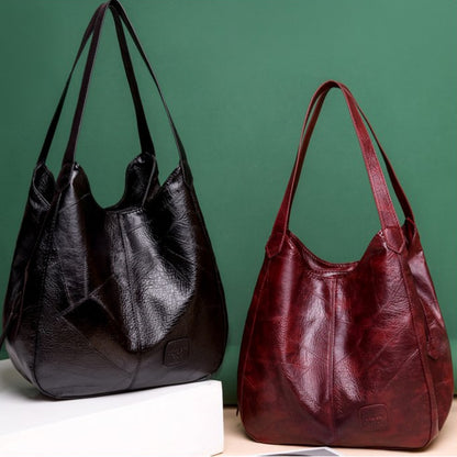 💖👜💖Нова чанта за през рамо с голям капацитет, изработена от мека кожа - многофункционална, модна дамска чанта