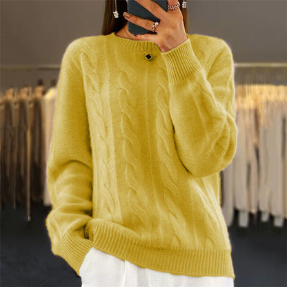 【S-3XL】🤩Nové podzimní a zimní retro pletené svetry s kulatým výstřihem, módní svetry 
