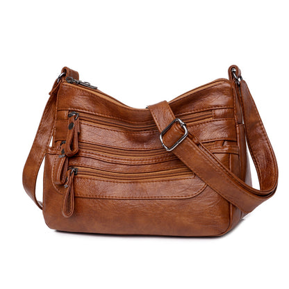 🔥👜【Oferte de produse noi】Geantă de umăr de mare capacitate, din piele moale, la modă, nouă 2025, piele naturală rezistentă la uzură 