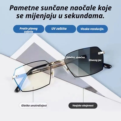 ✨🕶【Kupite 1, dobijte 1 gratis】Nove pametne fotokromatske naočale za čitanje za muškarce i žene, naočale koje blokiraju plavo svjetlo