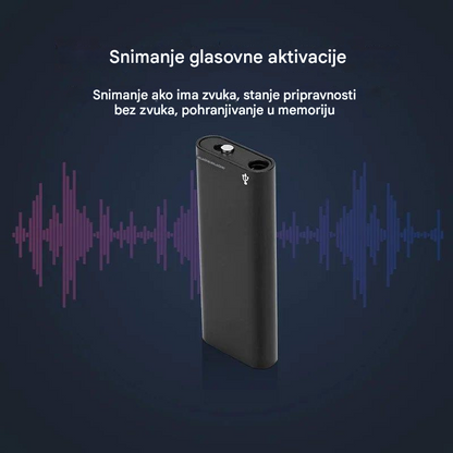 Mini snimač glasa s pametnom glasovnom aktivacijom