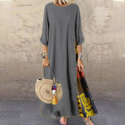 🌾【Vruća rasprodaja】💕[M-5XL] Nova ljetna lanena retro haljina - mekana i udobna na dodir
