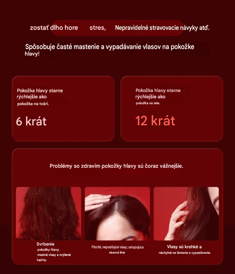 🥇【50% zľava】💆‍♀️Hrebeň na masáž pokožky hlavy, multifunkčný aplikátor esenciálnych olejov a zariadenie na rast vlasov